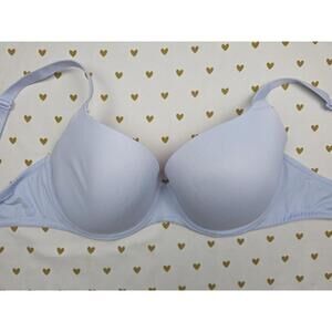 Victorias Secret  PINK 34DD Wear Everywhere Lightly Lined T shirt Bra Light Blue